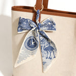 Load image into Gallery viewer, Handwoven Silk Scarf Bow Keychain Bag Charm N6G056