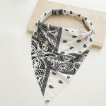 Load image into Gallery viewer, Vintage Amoeba Print Stretch Triangle Hair Scarf N6H132