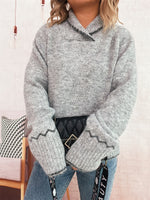 Load image into Gallery viewer, Half High Neck Color Block Sweater Women Casual Knit N5A876