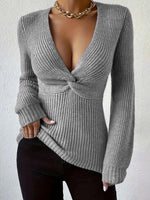 Load image into Gallery viewer, Slim Fit Knit Top Women Multiple Colors N5A588