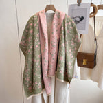 Load image into Gallery viewer, Small Floral Print Cashmere Like Scarf Women Warm M5A325