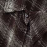 Load image into Gallery viewer, Loose Fit Checkered Shirt Women Gray Belted Long Sleeve N5A773