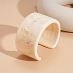 Load image into Gallery viewer, Iridescent Resin Geometric Open Cuff Bangle N6F283