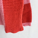 Load image into Gallery viewer, Oversized Stripe Knit Sweater Women Pink Black Color N5A831