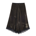 Load image into Gallery viewer, Velvet Lace High Waist Slim Midi Skirt N6A175