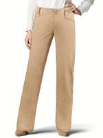 Load image into Gallery viewer, High Waist Cigarette Pants Women Khaki N5A768