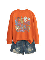 Load image into Gallery viewer, Floral Print Crewneck Sweatshirt Women Casual Loose N6H045