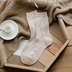 Load image into Gallery viewer, Thermal Wool Blend Mid Calf Socks Bear Pattern M5A041