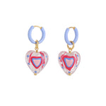 Load image into Gallery viewer, Glass Heart Earrings Women Colorful Enamel Drop S5P885