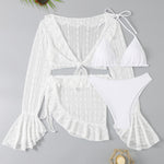 Load image into Gallery viewer, Long Sleeve Ruffle Four Piece Swimsuit N6A020