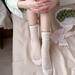 Load image into Gallery viewer, Silk Mesh Ruffle Socks Women N6C164