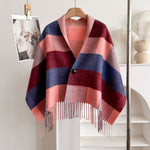Load image into Gallery viewer, Plaid Faux Cashmere Scarf Women Autumn Winter Warm M5A327