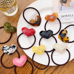 Load image into Gallery viewer, Candy Color Heart Hair Scrunchie High Elasticity N6C341