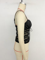 Load image into Gallery viewer, Black Lace Fitted Camisole Top Women N6C240