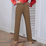 Load image into Gallery viewer, Womens Woven Straight Leg Trousers Dark Gray N5A500