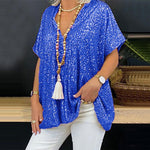 Load image into Gallery viewer, Womens Urban Sparkle V Neck Top Multi N25A058