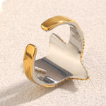 Load image into Gallery viewer, Line Design Ring Steel 18K Gold S5P023