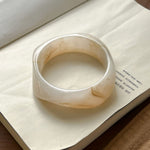Load image into Gallery viewer, Geometric Ombre Resin Bangle Curved Acetate Contour S5P256