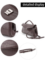 Load image into Gallery viewer, Brown Crocodile Grain Baguette Bag Women N6C033