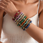 Load image into Gallery viewer, Womens Leopard Print Acrylic Beaded Bracelet N6K126