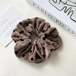 Load image into Gallery viewer, Velvet Polka Dot Scrunchy Women Retro Hair Tie S5P765