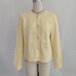 Load image into Gallery viewer, Floral Embroidered Cardigan Women Solid Color Knit N5A834