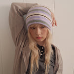 Load image into Gallery viewer, Women's Wool Knitted Striped Beanie N6J101