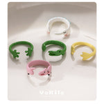 Load image into Gallery viewer, Dopamine Enamel Ring Animal Design Stackable Cute S5P880