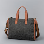 Load image into Gallery viewer, Color Block Canvas Tote Bag PU Leather Large Capacity S5P655