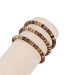 Load image into Gallery viewer, Natural Coconut Shell Beaded Bracelet S5P605