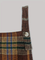 Load image into Gallery viewer, Brown Plaid Jumpsuit Women High Waist Wide N5A899