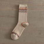 Load image into Gallery viewer, Double Needle Knit Plaid Mid-Calf Socks Women N6H023