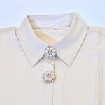 Load image into Gallery viewer, Alloy Rhinestone Round Mini Shirt Button Cover N6G124