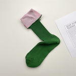 Load image into Gallery viewer, Contrast Stripe Stackable Socks Women Style M5A014