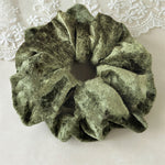 Load image into Gallery viewer, Solid Velvet Scrunchy Women Cream Color Retro S5P770