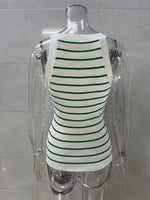 Load image into Gallery viewer, Striped Fitted Tank Top Women N6D075