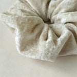 Load image into Gallery viewer, Solid Velvet Scrunchy Women Cream Color Retro S5P770