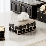 Load image into Gallery viewer, Checkerboard Leather Woven Tissue Box S5P690