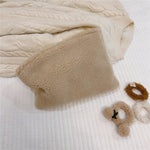 Load image into Gallery viewer, Solid Color Plush Cosmetic Organizer Canvas Lining S5P355