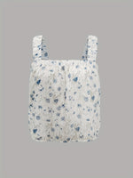 Load image into Gallery viewer, Blue Square Neck Double Strap Tank Top Women N5A926