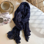 Load image into Gallery viewer, Botanical Print Crinkle Scarf M5A210