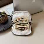 Load image into Gallery viewer, Floral Embroidered Polyester Jewelry Pouch N6J271