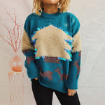 Load image into Gallery viewer, Christmas Tree Reindeer Sequin Jacquard Sweater Women N5A663