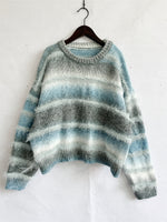 Load image into Gallery viewer, Tie Dye Stripe Pullover Gradient Faux Mink Knit N5A835