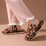 Load image into Gallery viewer, Leopard Print Open Toe Slippers Women Double Striped M5A284