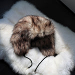 Load image into Gallery viewer, Faux Fox Fur Leopard Print Ski Hat Women M5A278