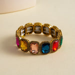 Load image into Gallery viewer, Womens Rhinestone Square Alloy Stretch Bracelet N6K135