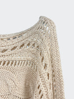 Load image into Gallery viewer, Crochet Cardigan Openwork Long Sleeve Crop Top Women N6A156