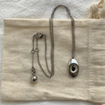 Load image into Gallery viewer, Vintage Cat Eye Necklace Vertical Pupil Pendant Chain S5P893