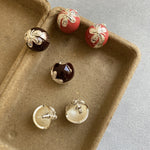 Load image into Gallery viewer, Enamel Dome Flower Earrings Women Elegant Versatile S5P923